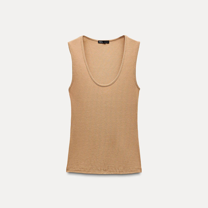 Moudda ZARA - T-shirt Côtelé Viscose et Polyester - Tunisie 1