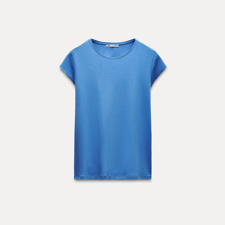 Moudda ZARA - T-shirt Côtelé en Coton Léger - Tunisie 1