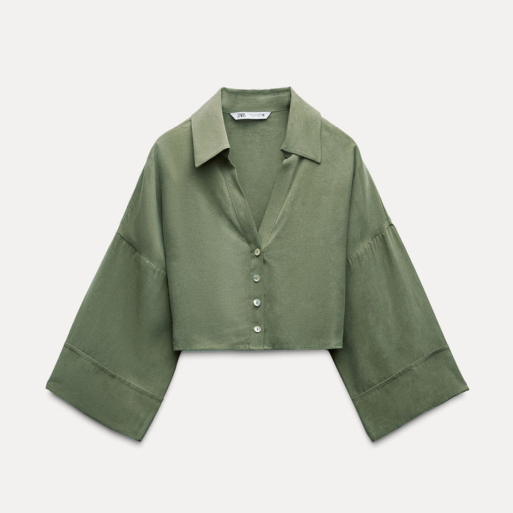 Moudda ZARA - Chemise manches japonaises cupro coordonnée - Tunisie 1