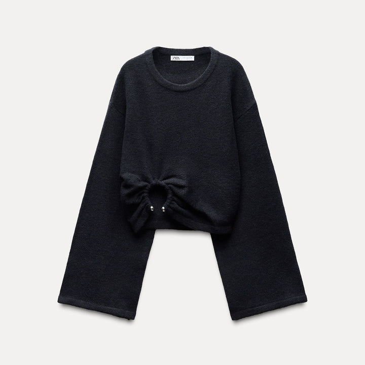 Moudda ZARA - Pull manches bouffantes, détail métallique bas - Tunisie 1