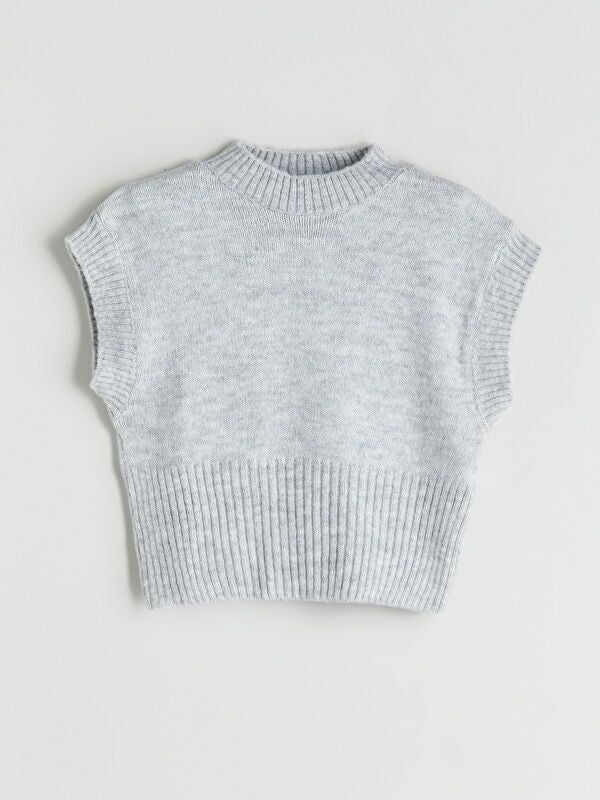 Moudda LC Waikiki - Pull tricot sans manches Fille Mélange de gris - Tunisie 1