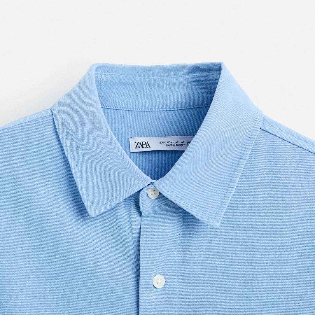 Moudda ZARA - Chemise - Teinture Pièce (Chambray & Vert) - Tunisie 3