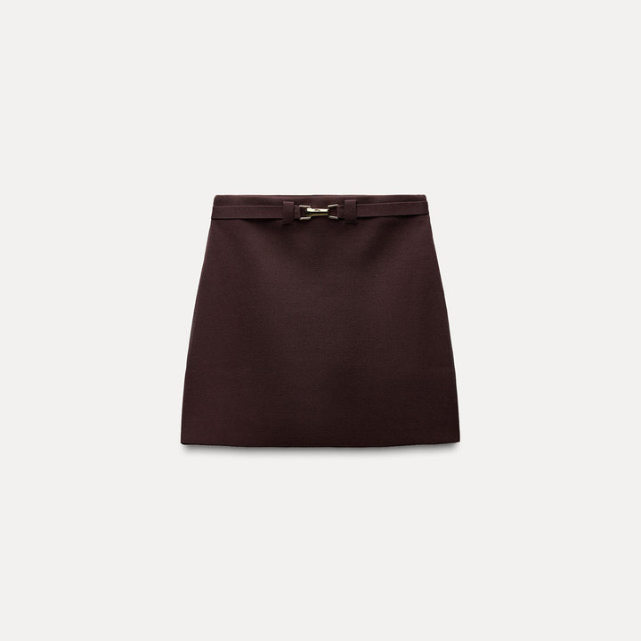 Moudda ZARA - Mini-jupe avec ceinture boucle dorée – ensemble - Tunisie 1