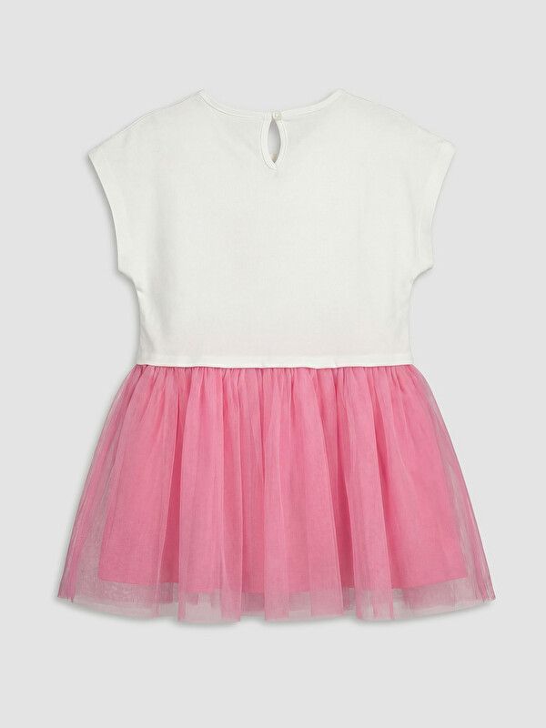 Moudda LC Waikiki - Robe manches courtes en jersey pour Fille couleur Écru - Tunisie 2