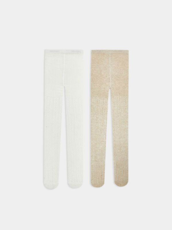 Moudda LC Waikiki - Collants moyens Fille Mélange beige - Tunisie 1