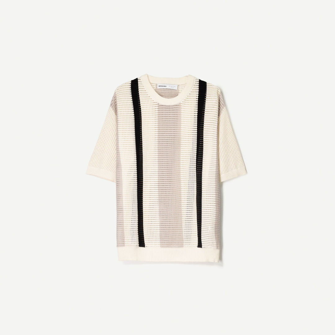 Moudda BERSHKA - T-Shirt - Structure & Rayures - Tunisie 1
