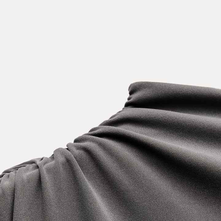 Moudda ZARA - Robe longue drapée maille manches longues froncée col haut - Tunisie 3