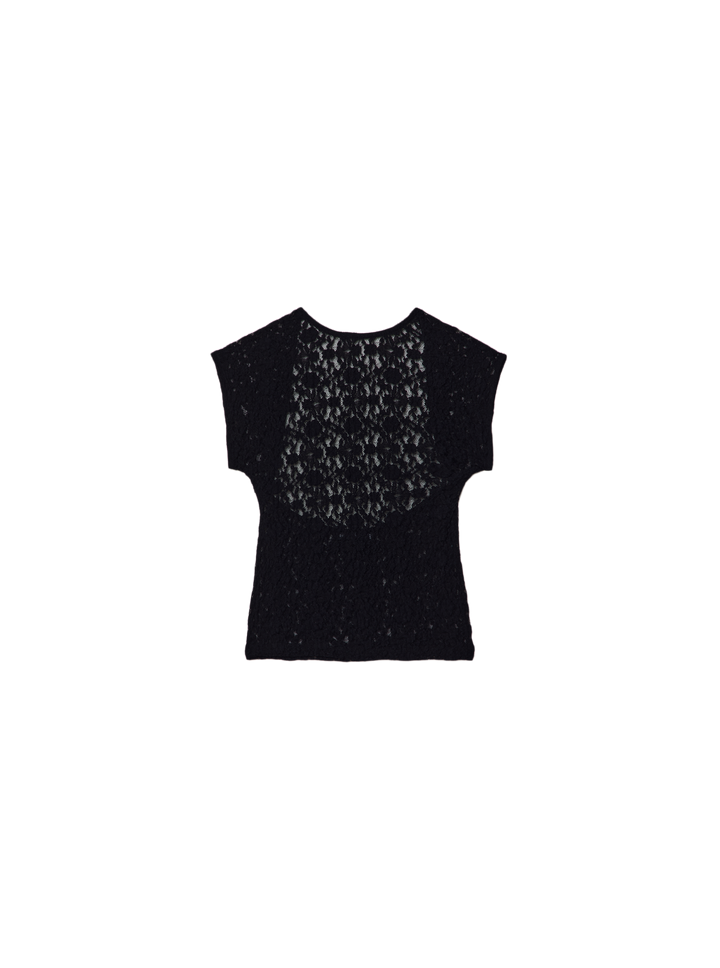 Moudda STRADIVARIUS - T-Shirt Mini Manches Dos Nu en Dentelle - Tunisie 2