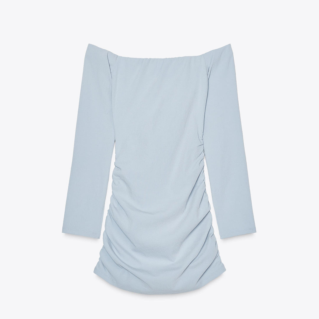Moudda ZARA - Robe Mini - Fronces, Off-Shoulder & Fluide - Tunisie 2