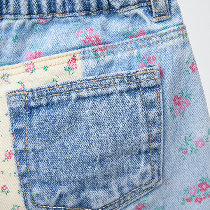 Moudda ZARA - Bermuda Denim Enfant - Patchs Fleurs - Tunisie 4