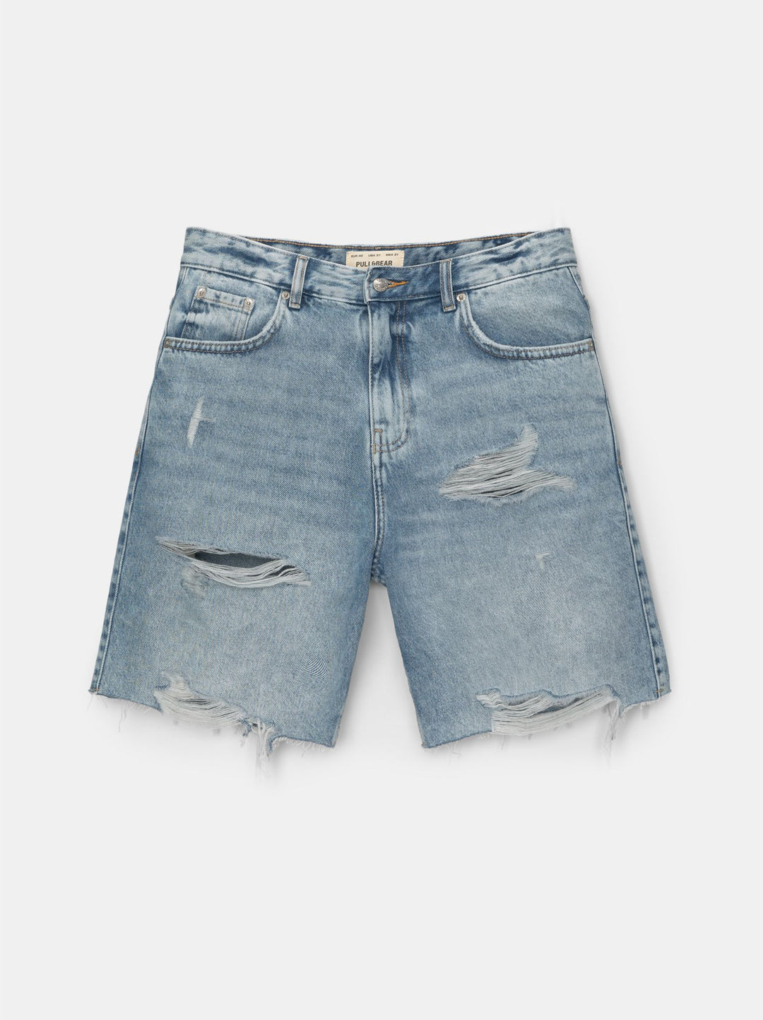 Moudda PULL & BEAR - Bermuda Denim Straight Déchiré - Tunisie 4
