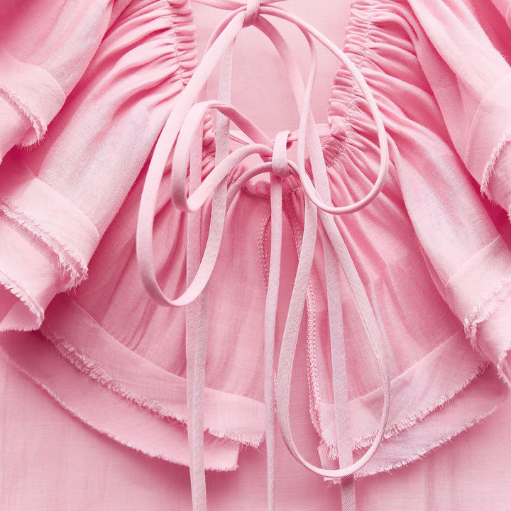 Moudda ZARA - Blouse romantique manches courtes petit nœud décolleté - Tunisie 4