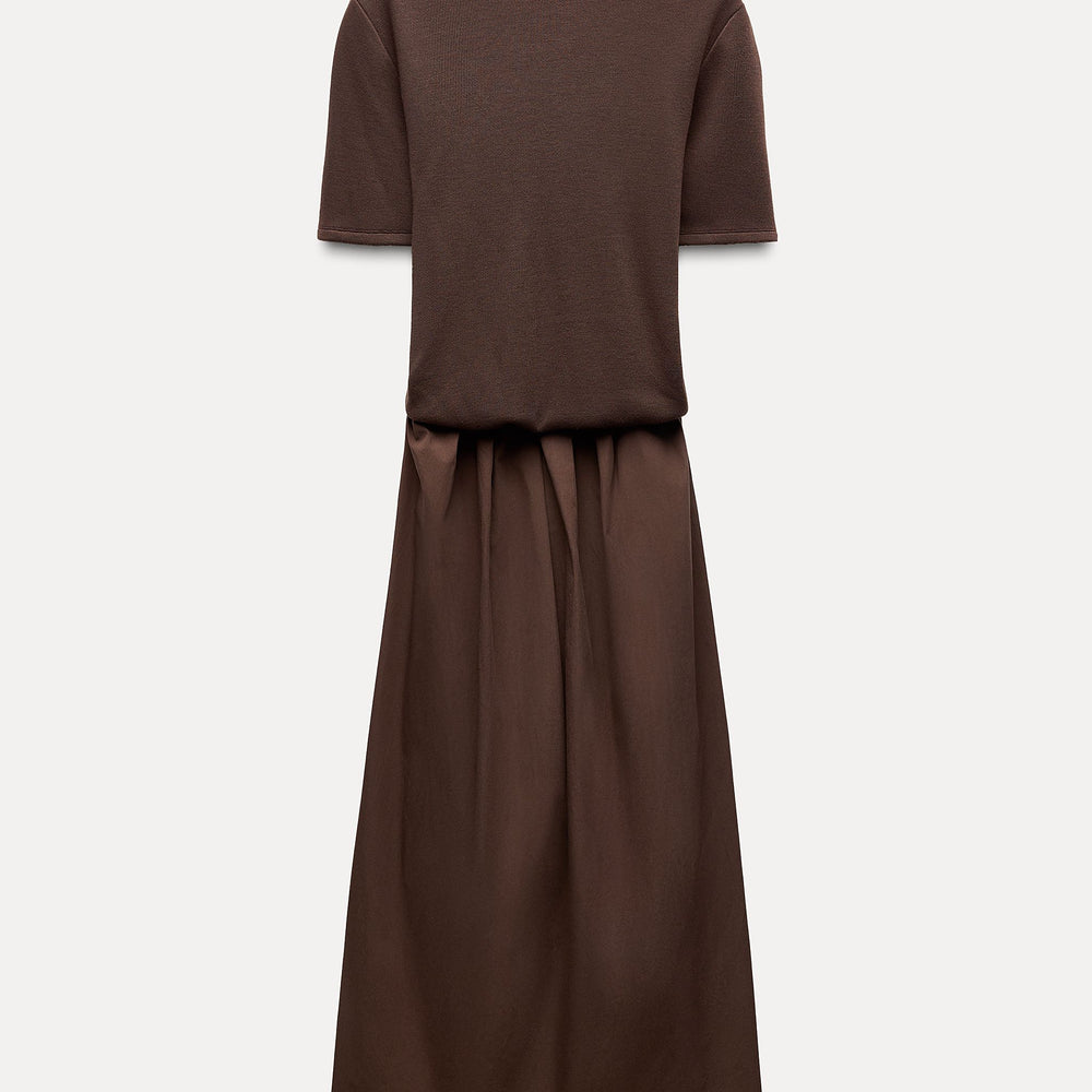 Moudda ZARA - Robe douce combinée en popeline - Tunisie 2