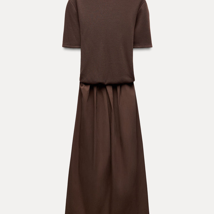 Moudda ZARA - Robe douce combinée en popeline - Tunisie 2