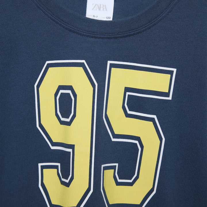 Moudda ZARA - T-shirt varsity, texte, poignets côtelés - Tunisie 3
