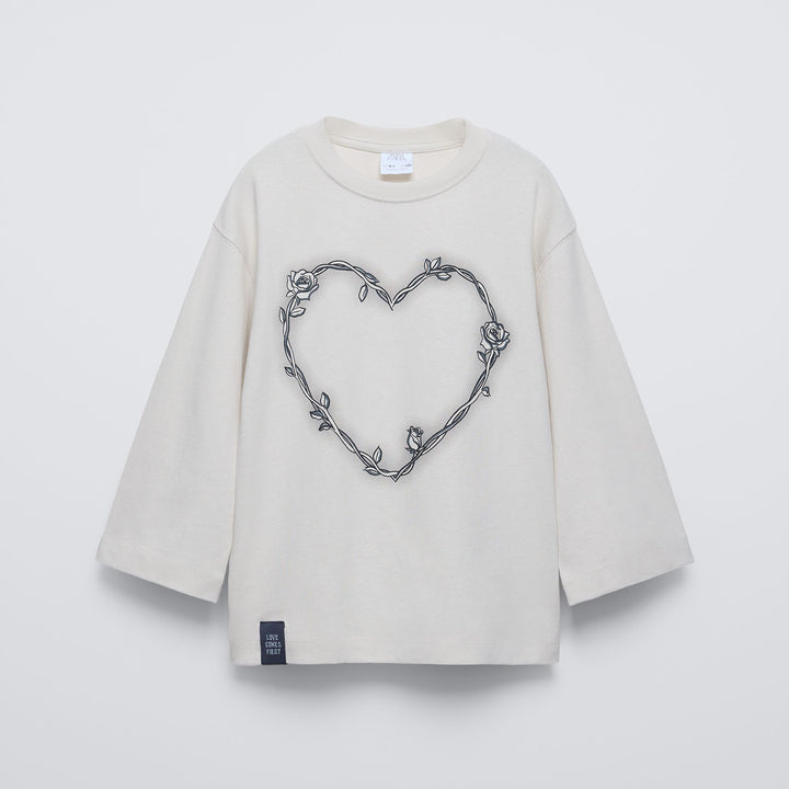 Moudda ZARA - T-shirt cœur et roses - Tunisie 1