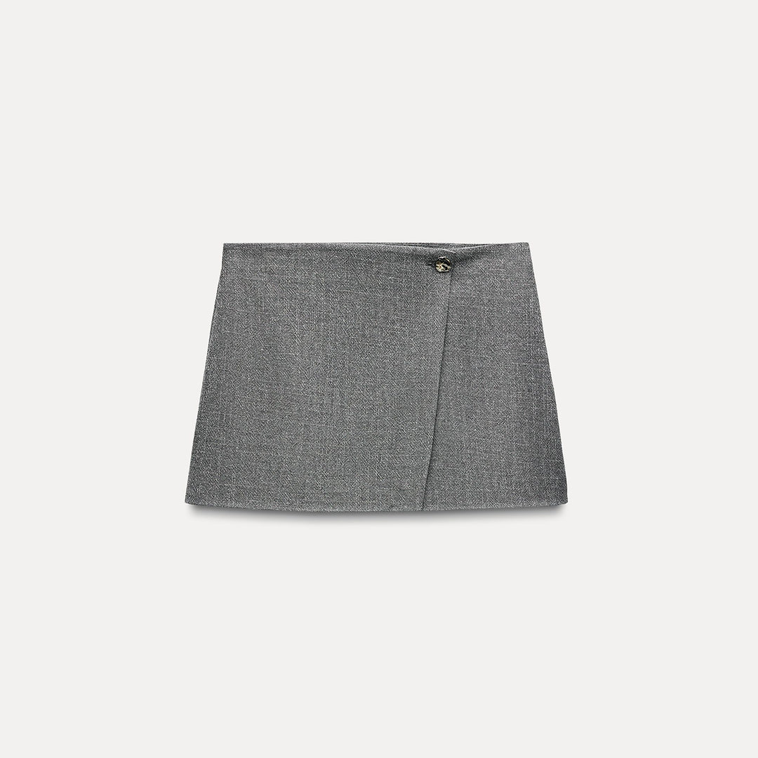 Moudda ZARA - Ensemble bermuda croisée, fil lurex, bouton argenté - Tunisie 1