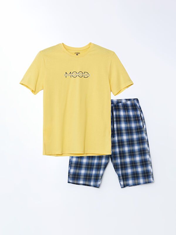 Moudda LC Waikiki - Ensemble pyjama en jersey à manches courtes et shorty pour Hommes - Tunisie 7