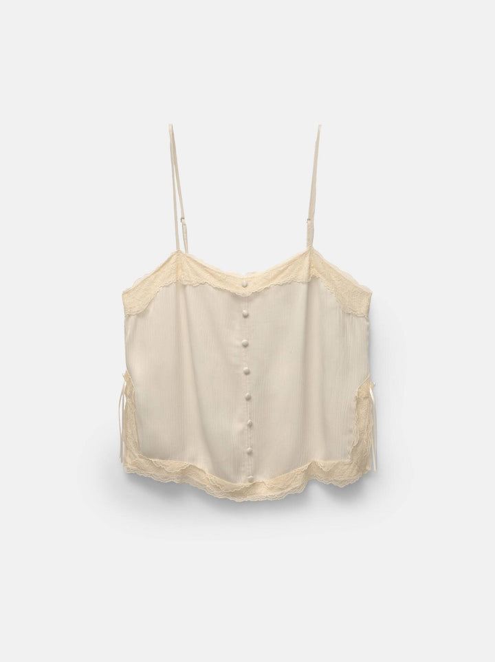 Moudda PULL & BEAR - Top Bretelles - Dentelle & Boutons - Tunisie 3
