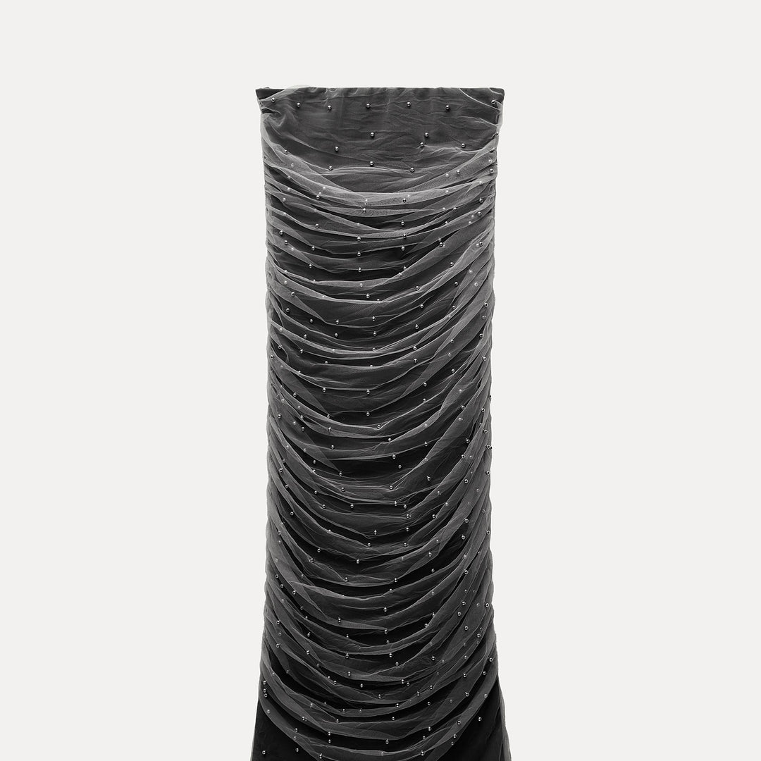 Moudda ZARA - Robe col bateau ajustée mesh avec boules métalliques - Tunisie 1