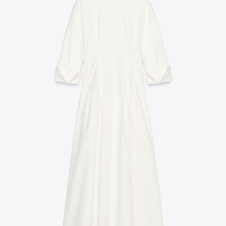 Moudda ZARA - Robe Midi Gabardine Élastique - Manches 3/4, Chemisier & Volume - Tunisie 2