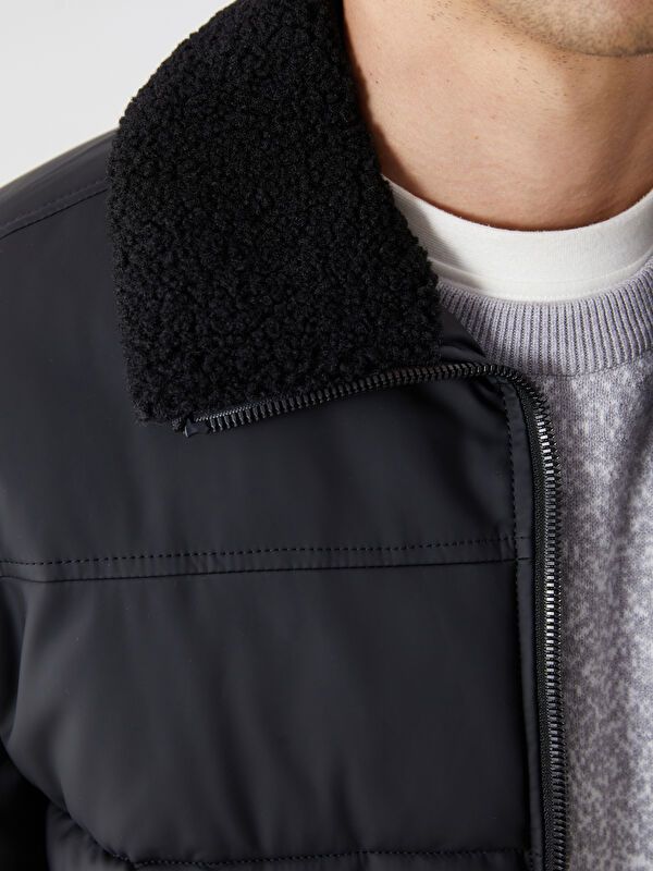 Moudda LC Waikiki - Manteau PU lourd Homme Noir - Tunisie 3