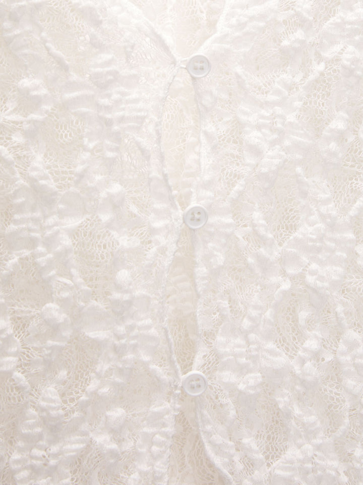 Moudda PULL & BEAR - Body Blouse Dentelle Boutons Manches Courtes - Tunisie 2