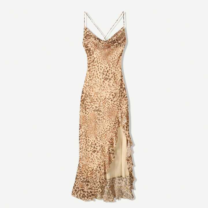 Moudda BERSHKA - Robe Midi Chiffon - Léopard - Tunisie 2
