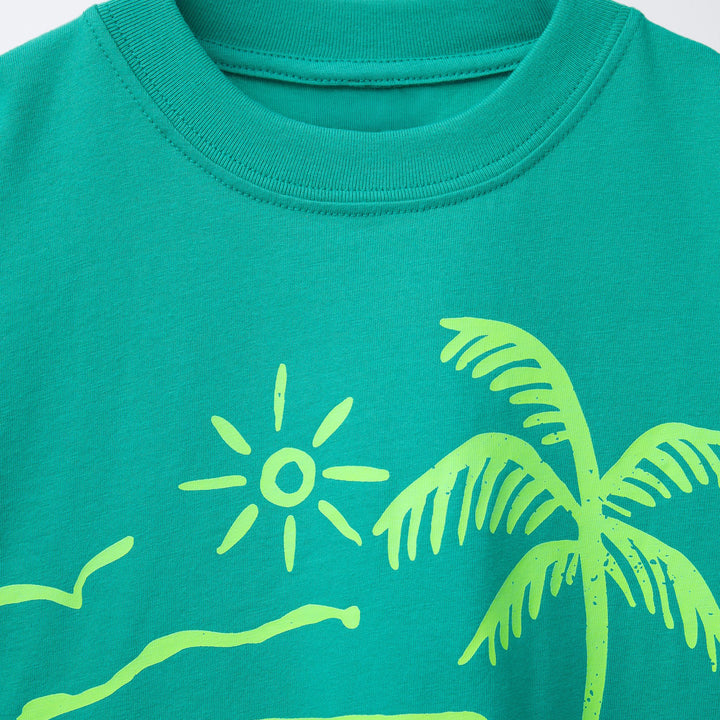 Moudda ZARA - T-Shirt - Imprimé & Broderie Palmier (Trend Mai) - Tunisie 3