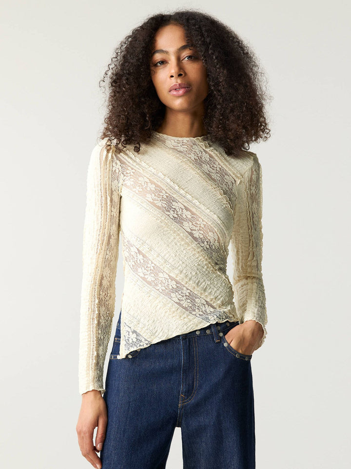 Moudda PULL & BEAR - Top Dentelle - Asymétrique - Tunisie 2