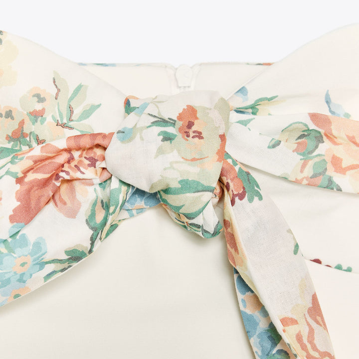 Moudda ZARA - Robe Courte Élastique - Motif & Détail Foulard Poitrine - Tunisie 3