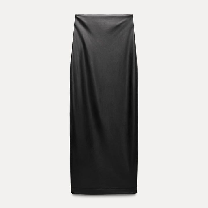 Moudda ZARA - Jupe mi-longue ajustée taille haute similicuir - Tunisie 2