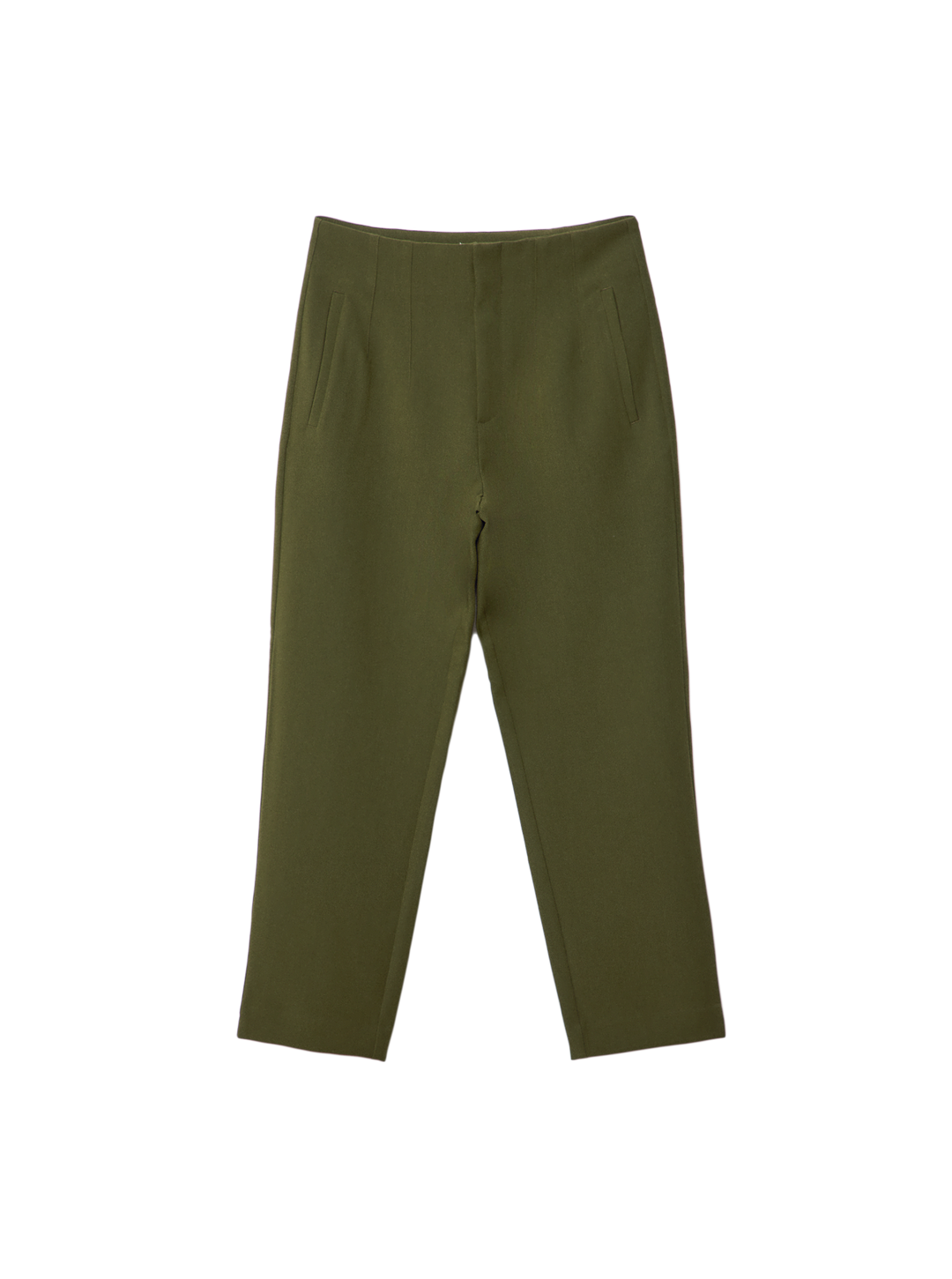 Moudda STRADIVARIUS - Pantalon de Ville Taille Haute avec Pinces Kaki Longueur Spéciale - Tunisie 2