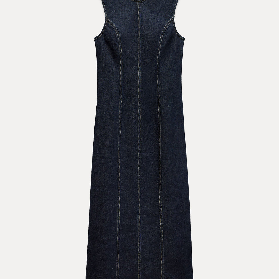 Moudda ZARA - Robe mi-longue en jean brut ajustée - Tunisie 1