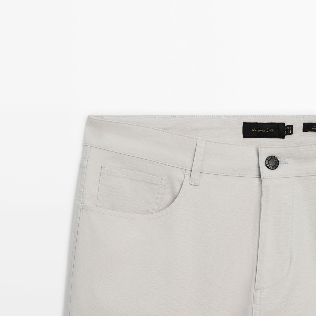 Moudda Massimo Dutti - Pantalon jean micro-structure coupe slim - Tunisie 3