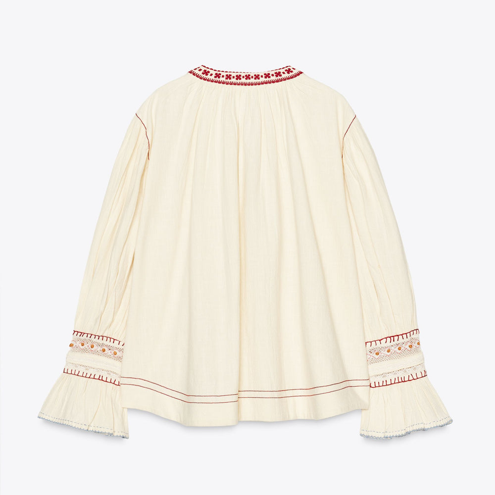 Moudda ZARA - Blouse Brodée - Manches Bouffantes - Tunisie 2