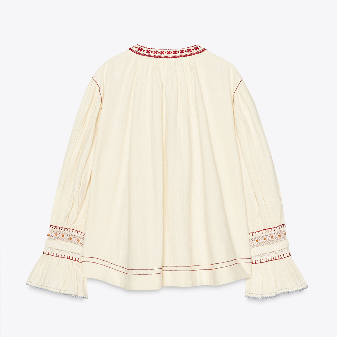 Moudda ZARA - Blouse Brodée - Manches Bouffantes - Tunisie 2