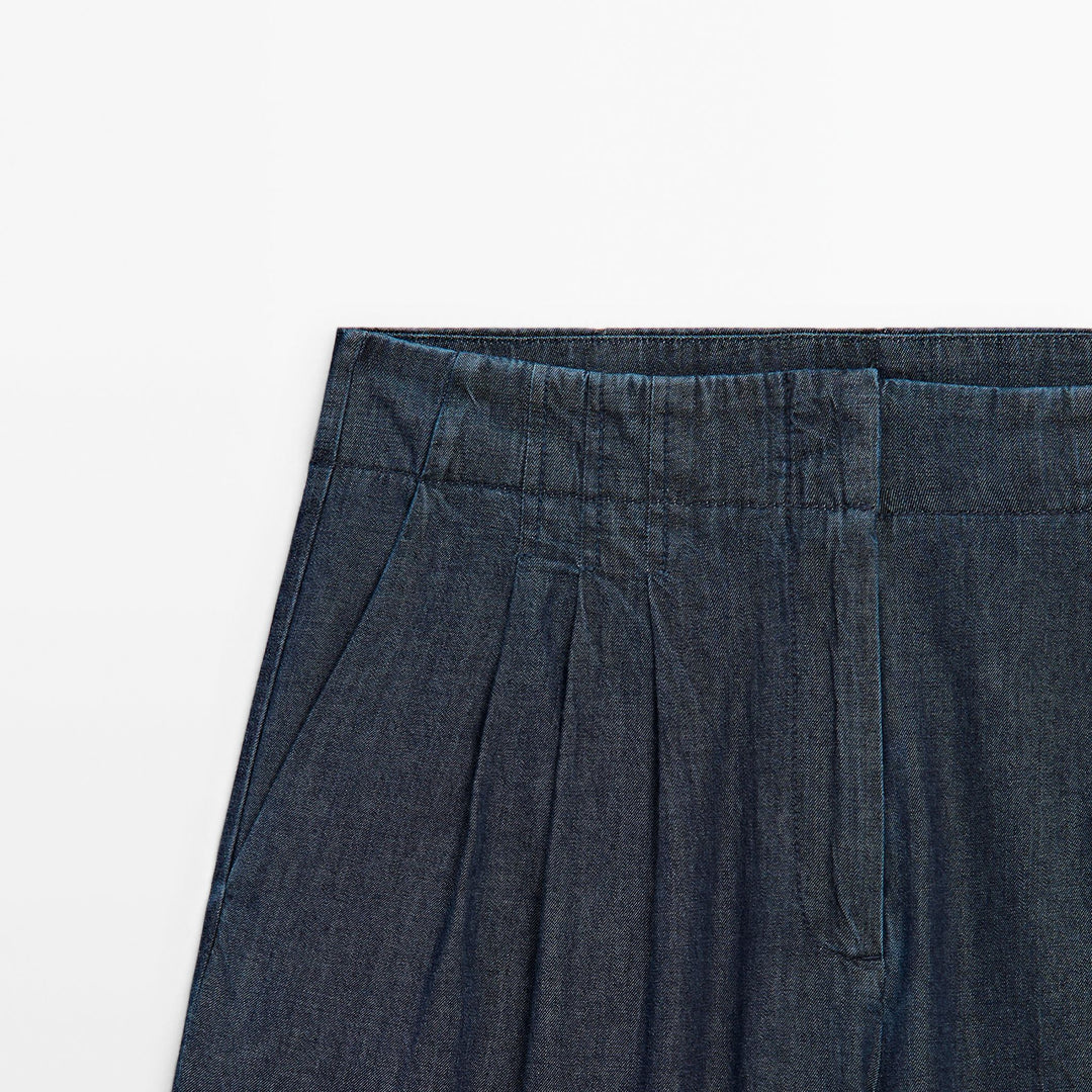 Moudda Massimo Dutti - Pantalon effet jean détail plis - Tunisie 4