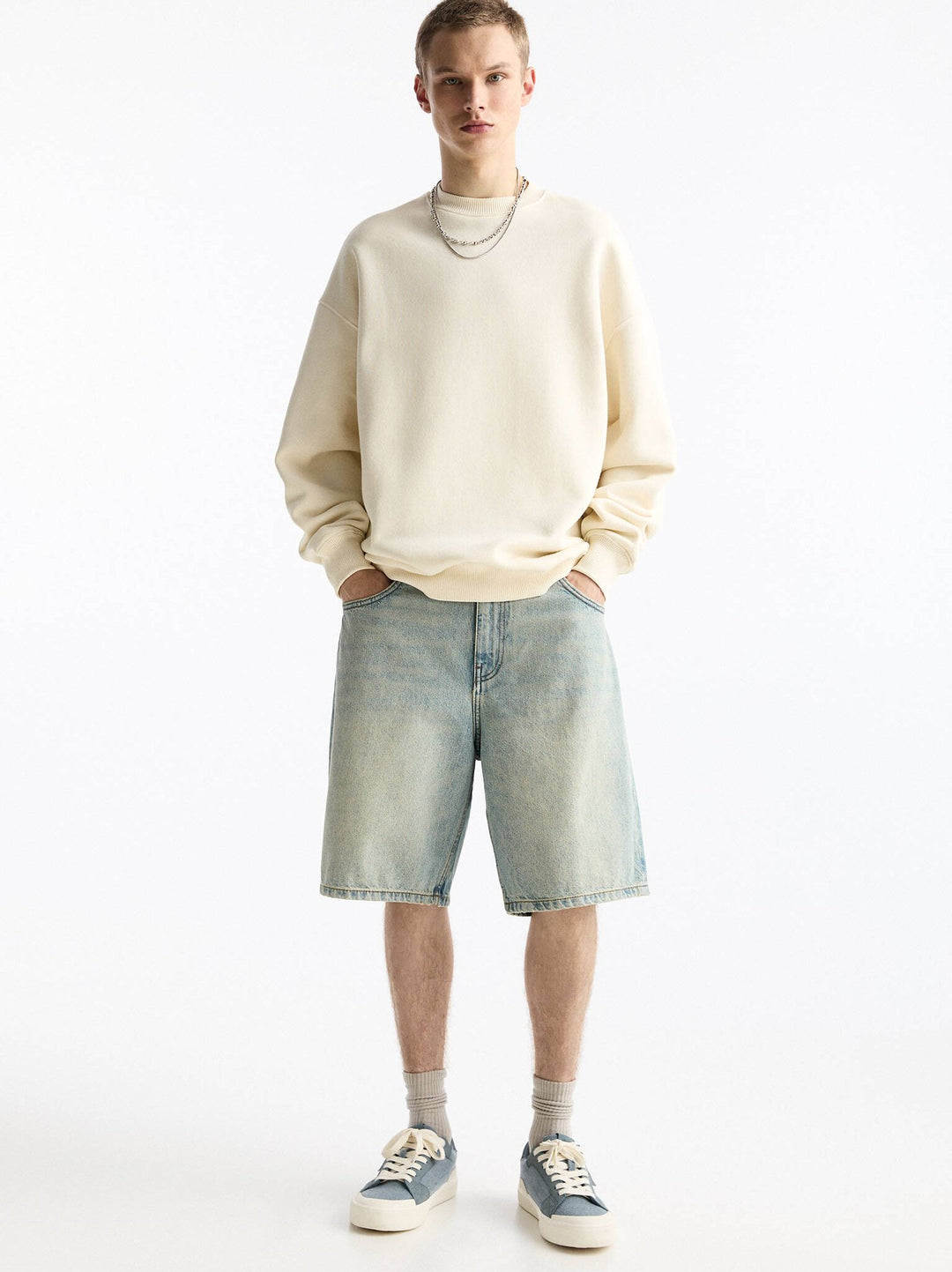 Moudda PULL & BEAR - Bermuda Denim Baggy MK STWD - Tunisie 8