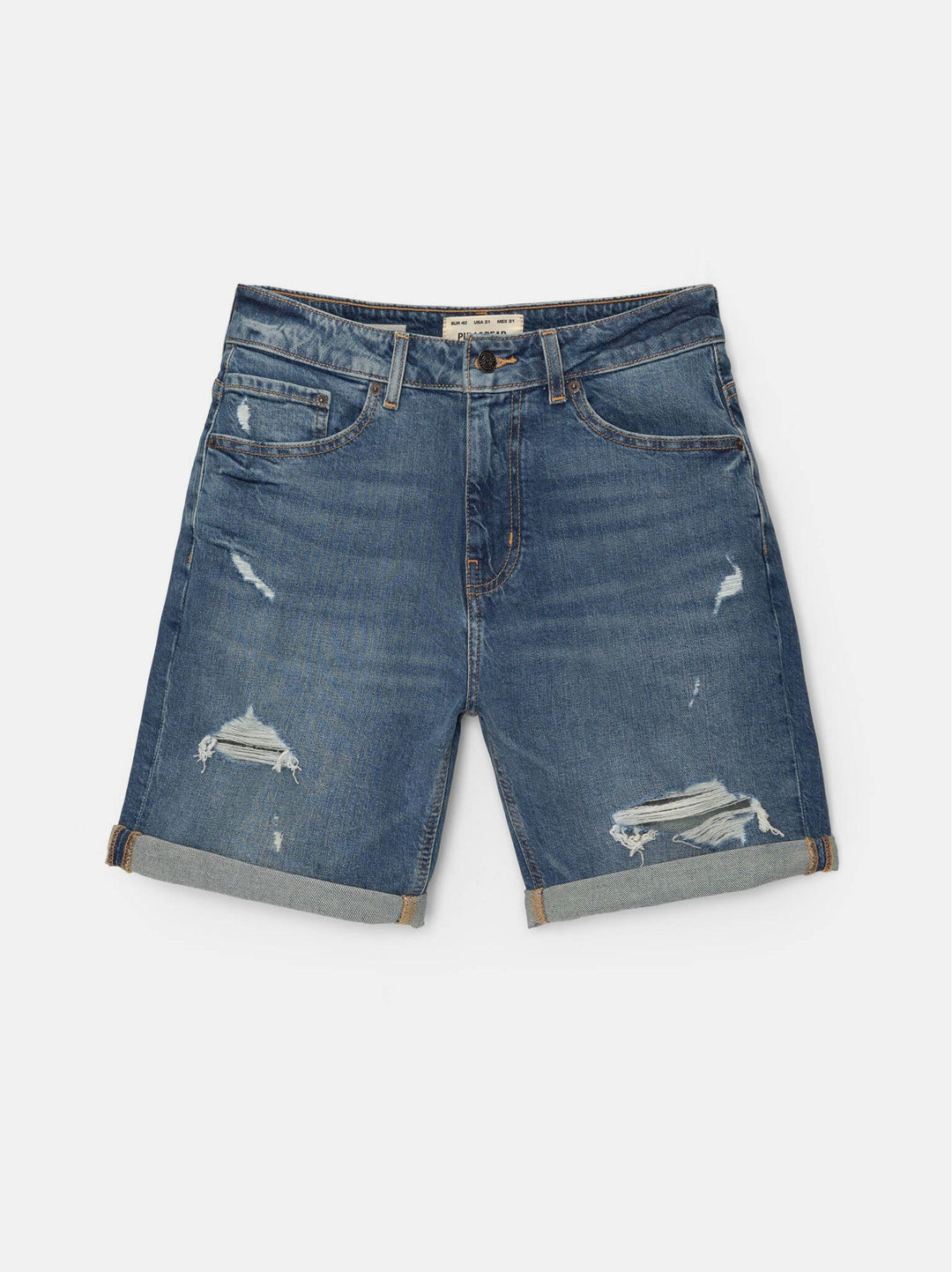 Moudda PULL & BEAR - Bermuda Denim Slim Déchiré - Tunisie 1