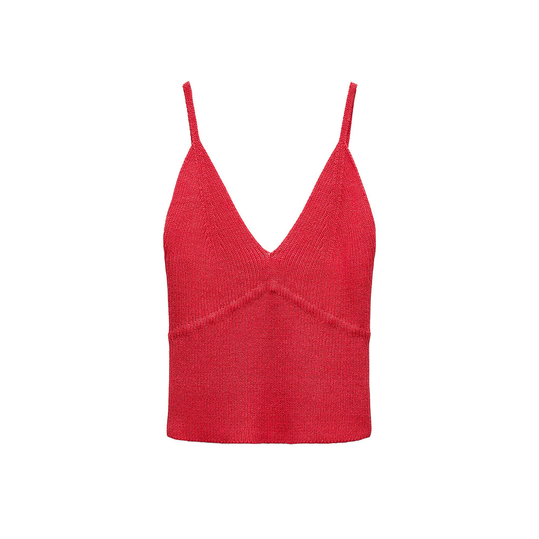 Moudda ZARA - Top fines bretelles encolure en V avec lin - Tunisie 3