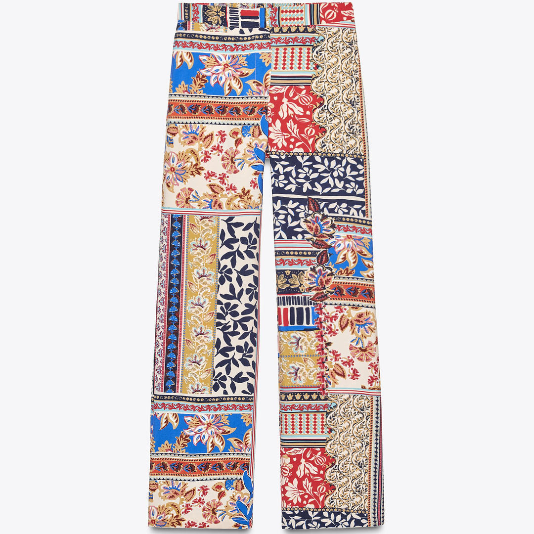 Moudda ZARA - Pantalon Fluide Wide Leg - Patchwork - Tunisie 1