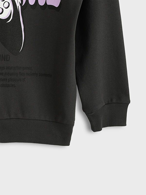 Moudda LC Waikiki - Sweatshirt en jersey Garçon Anthracite - Tunisie 3