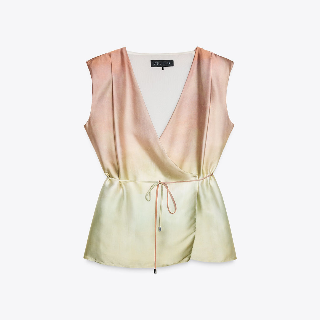 Moudda ZARA - Ensemble Chemise Tie Dye - Ceinture Tissée & Détail Épaule - Tunisie 1