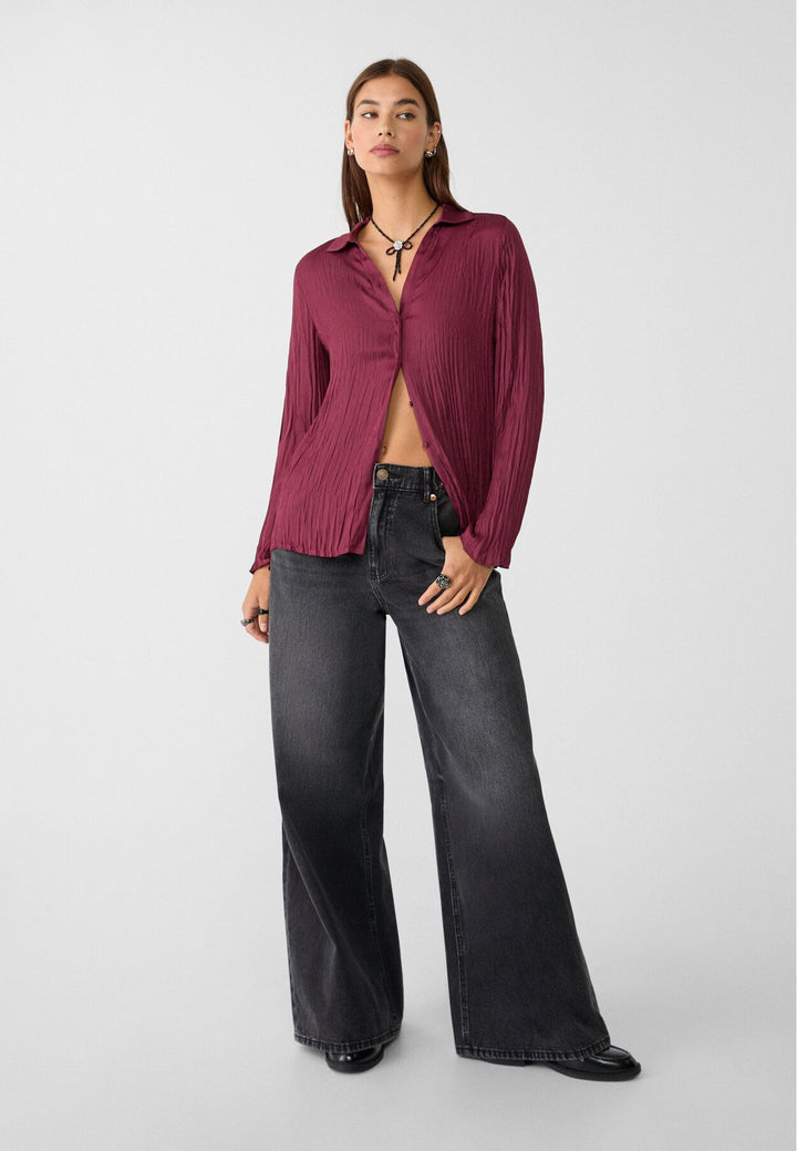 Moudda STRADIVARIUS - Chemise en Satin Plissée - Tunisie 3
