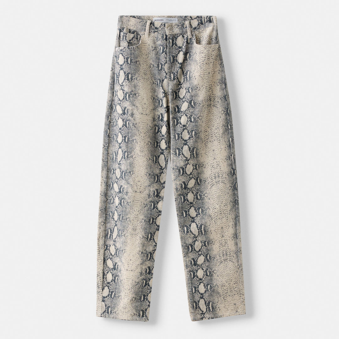 Moudda BERSHKA - Jean balloon imprimé animalier - Tunisie 1