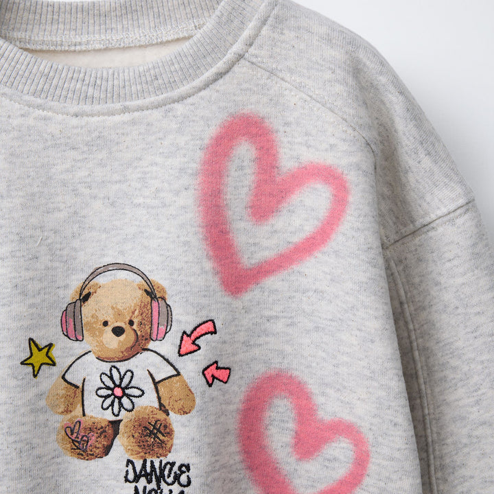 Moudda ZARA - Sweat Enfant - Ourson Brodé & Cœur - Tunisie 3