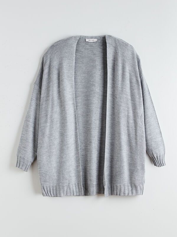 Moudda LC Waikiki - Cardigan tricot épais Femme Gris moyen - Tunisie 1