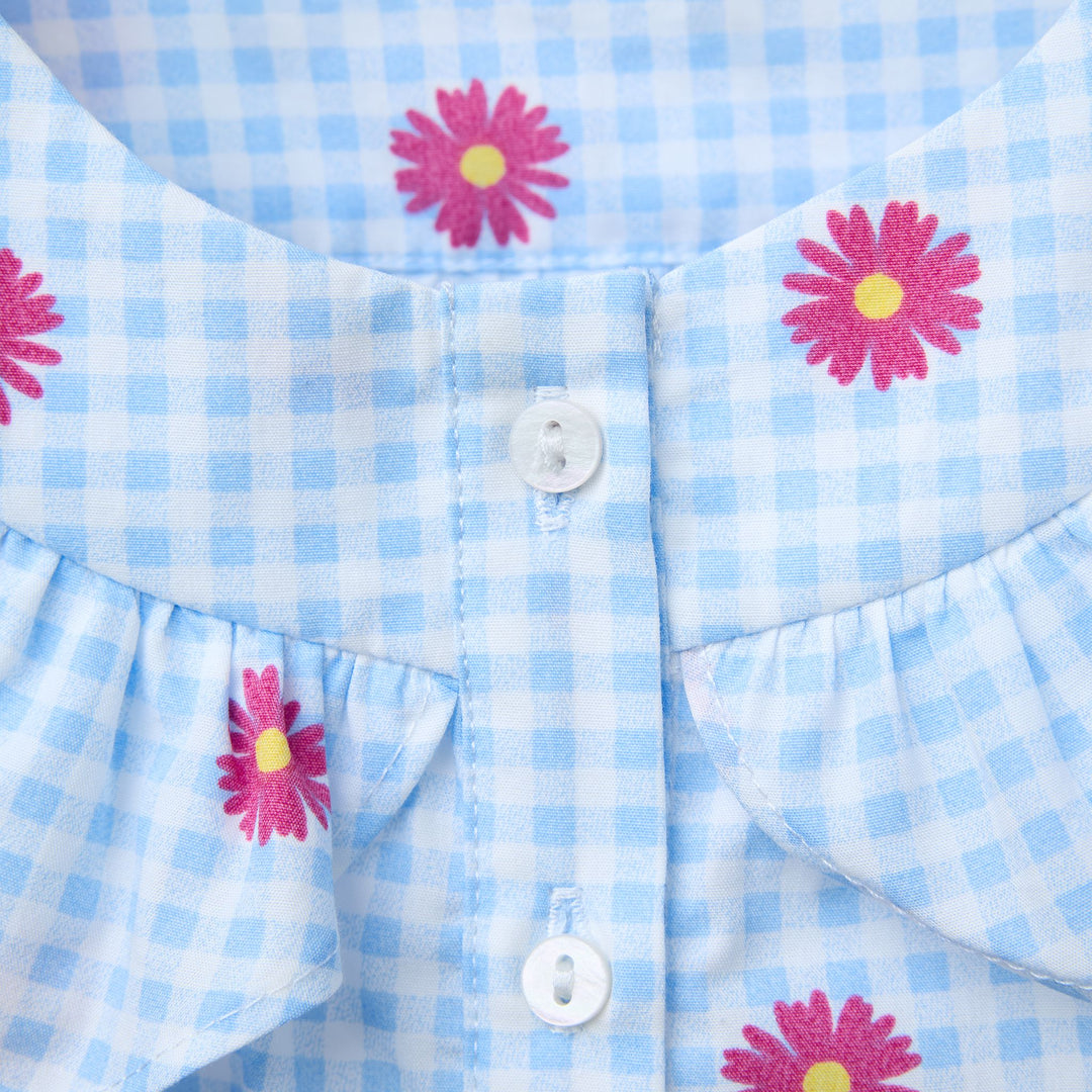 Moudda ZARA - Chemise Enfant - Manches Courtes, Canesu, Volant & Vichy - Tunisie 3