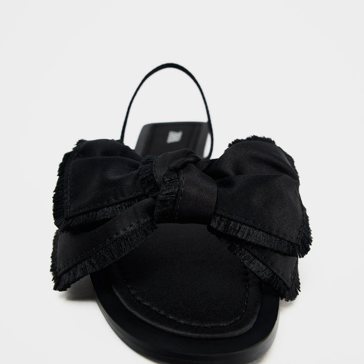 Moudda ZARA - Chaussure plate satin nœud - Tunisie 3